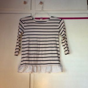 Kids j crew shirt with ruffle